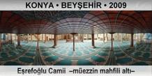 KONYA • BEYŞEHİR Eşrefoğlu Camii  –Müezzin mahfili altı–