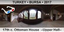 TURKEY • BURSA 17th c. Ottoman House  –Upper Hall–