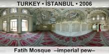 TURKEY â€¢ Ä°STANBUL Fatih Mosque  â€“Imperial pewâ€“